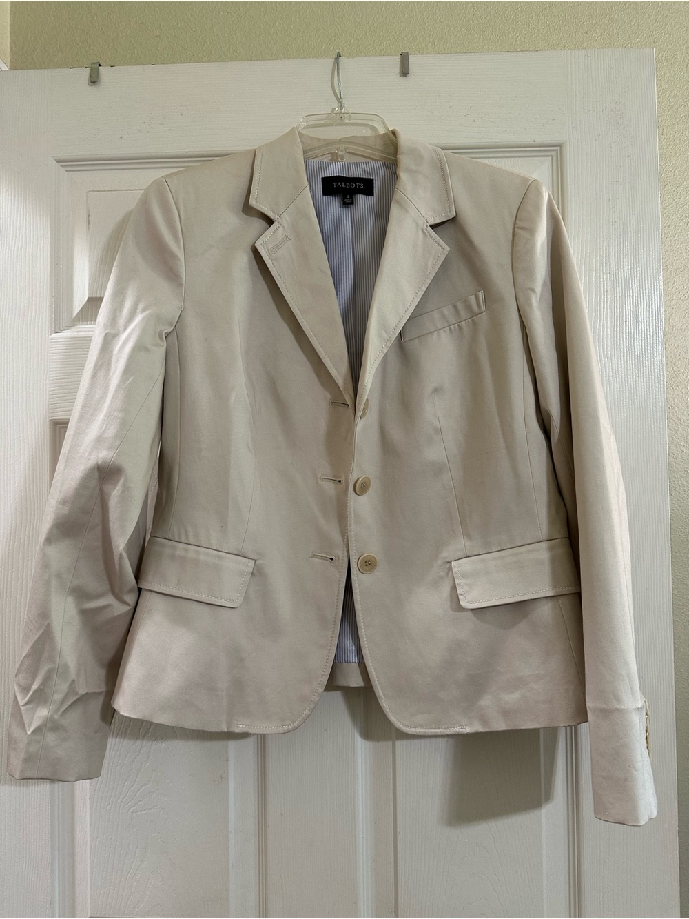 Talbots Cream Women's Blazer Jacket